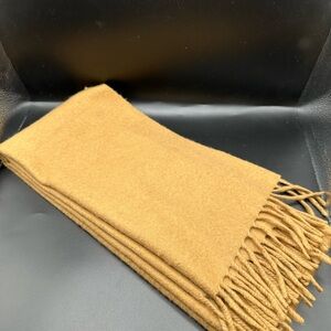 Drakes Camel Brown Cashmere Scarf